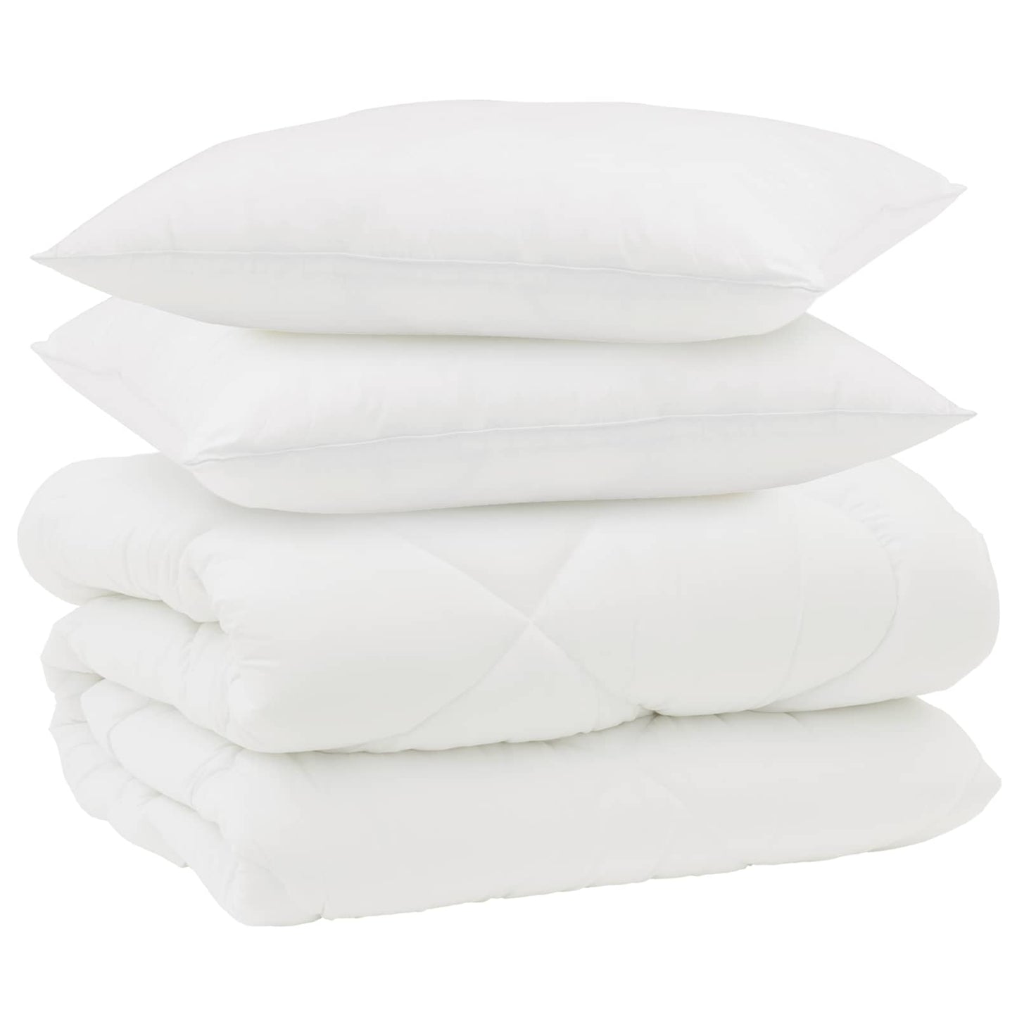 vidaXL Housse de Couette Hiver avec Oreiller 3 pcs Blanc Microfibre