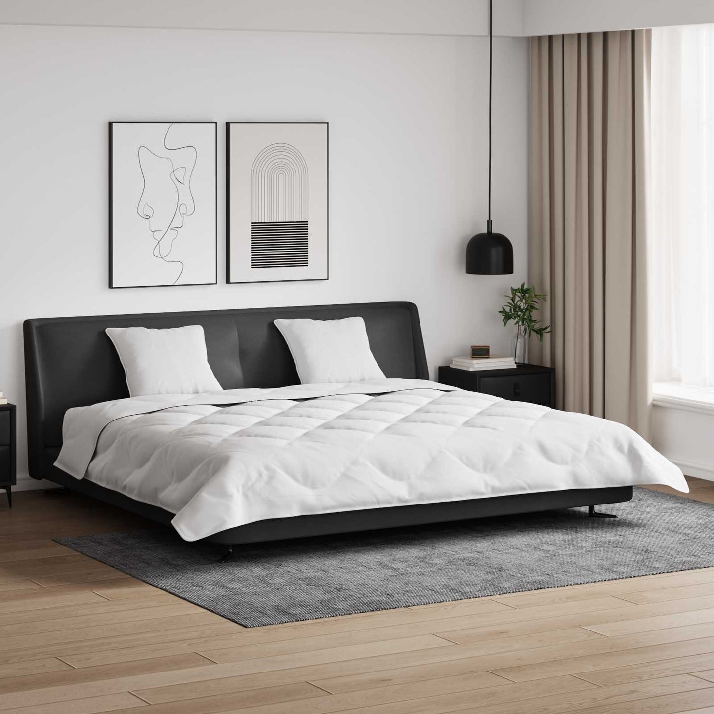 vidaXL Housse de Couette Hiver avec Oreiller 3 pcs Blanc Microfibre