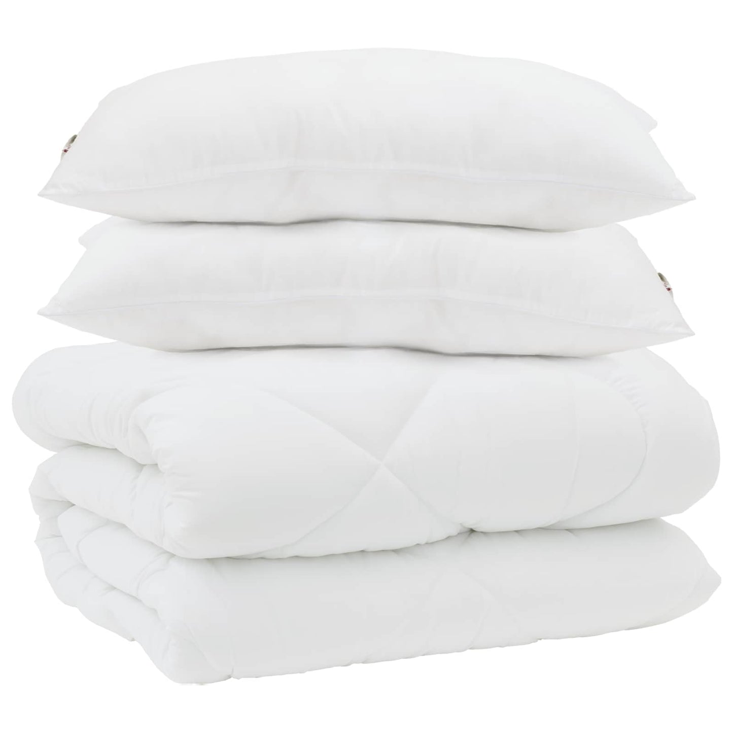 vidaXL Housse de Couette Hiver avec Oreiller 3 pcs Blanc Microfibre