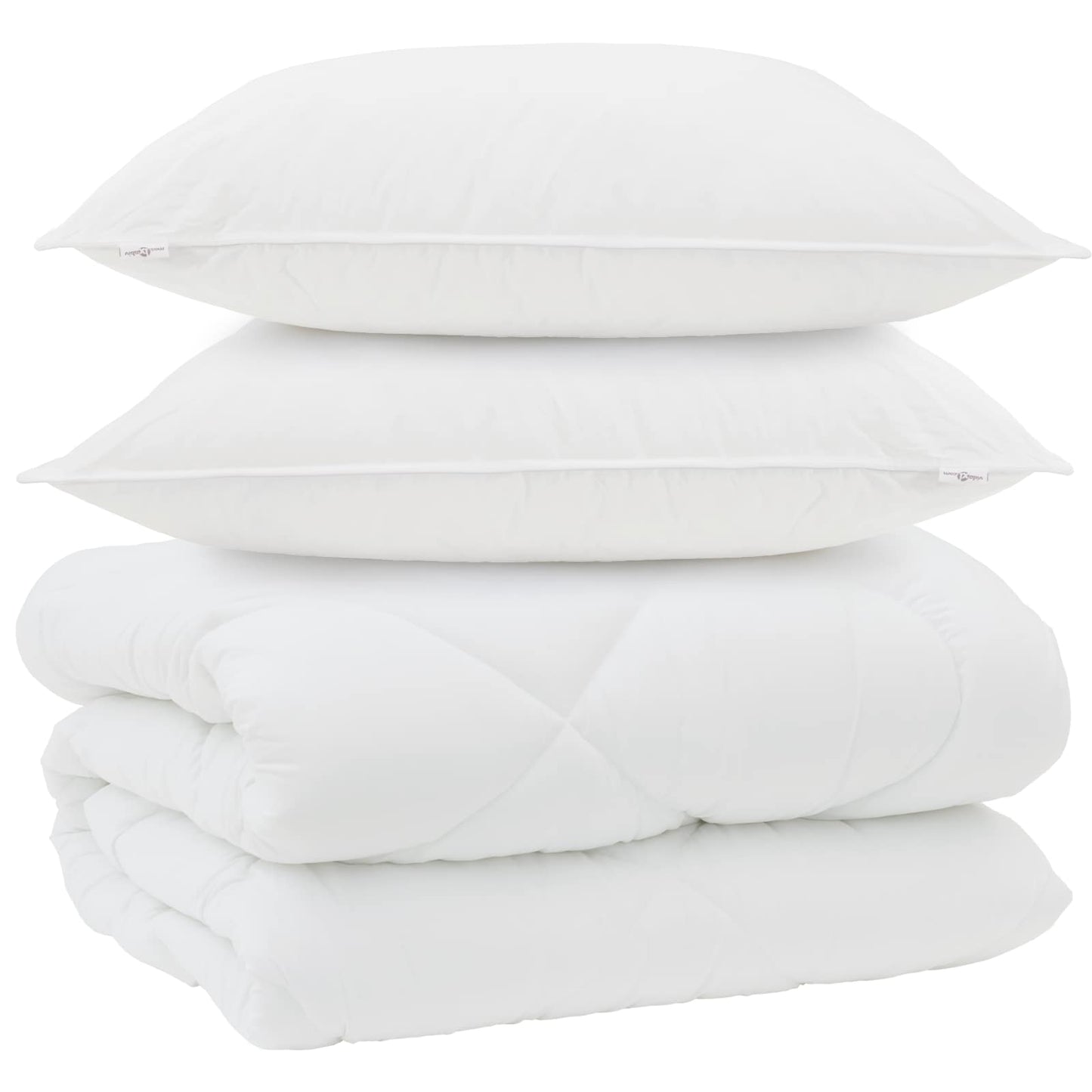 vidaXL Housse de Couette Hiver avec Oreiller 3 pcs Blanc Microfibre