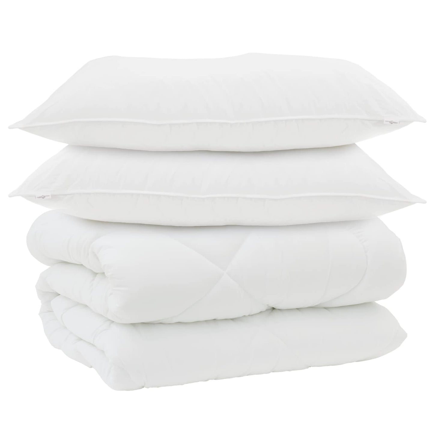 vidaXL Housse de Couette Hiver avec Oreiller 3 pcs Blanc Microfibre