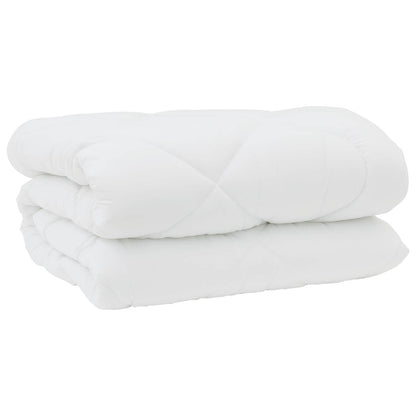 vidaXL Winterbettdecke mit Kissen 3 pcs Weiß Mikrofaser