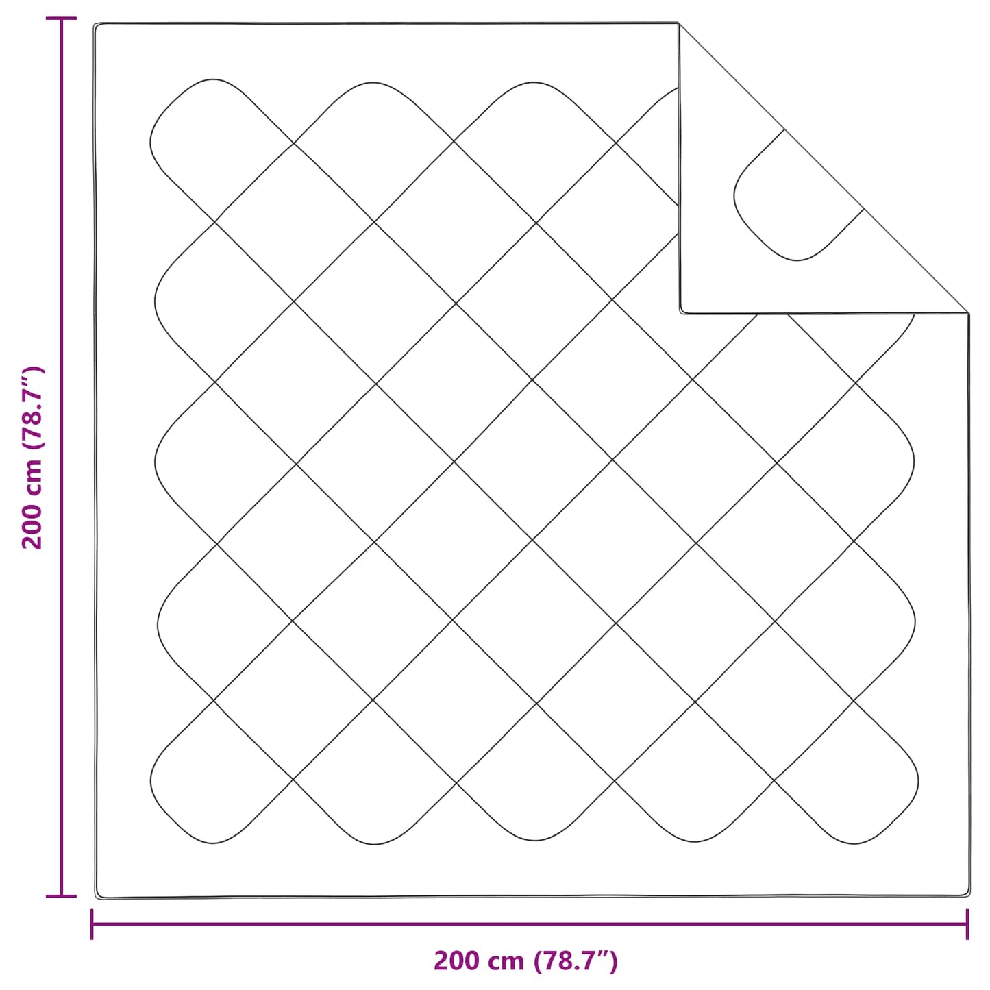 Decke mit Kissen 3 pcs Weiß Mikrofaser und Daunenfedern