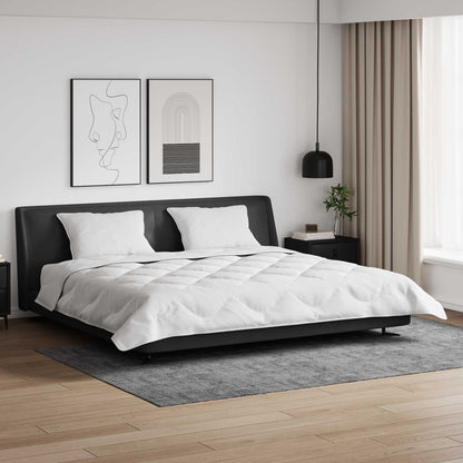 Decke mit Kissen 3 pcs Weiß Mikrofaser und Daunenfedern