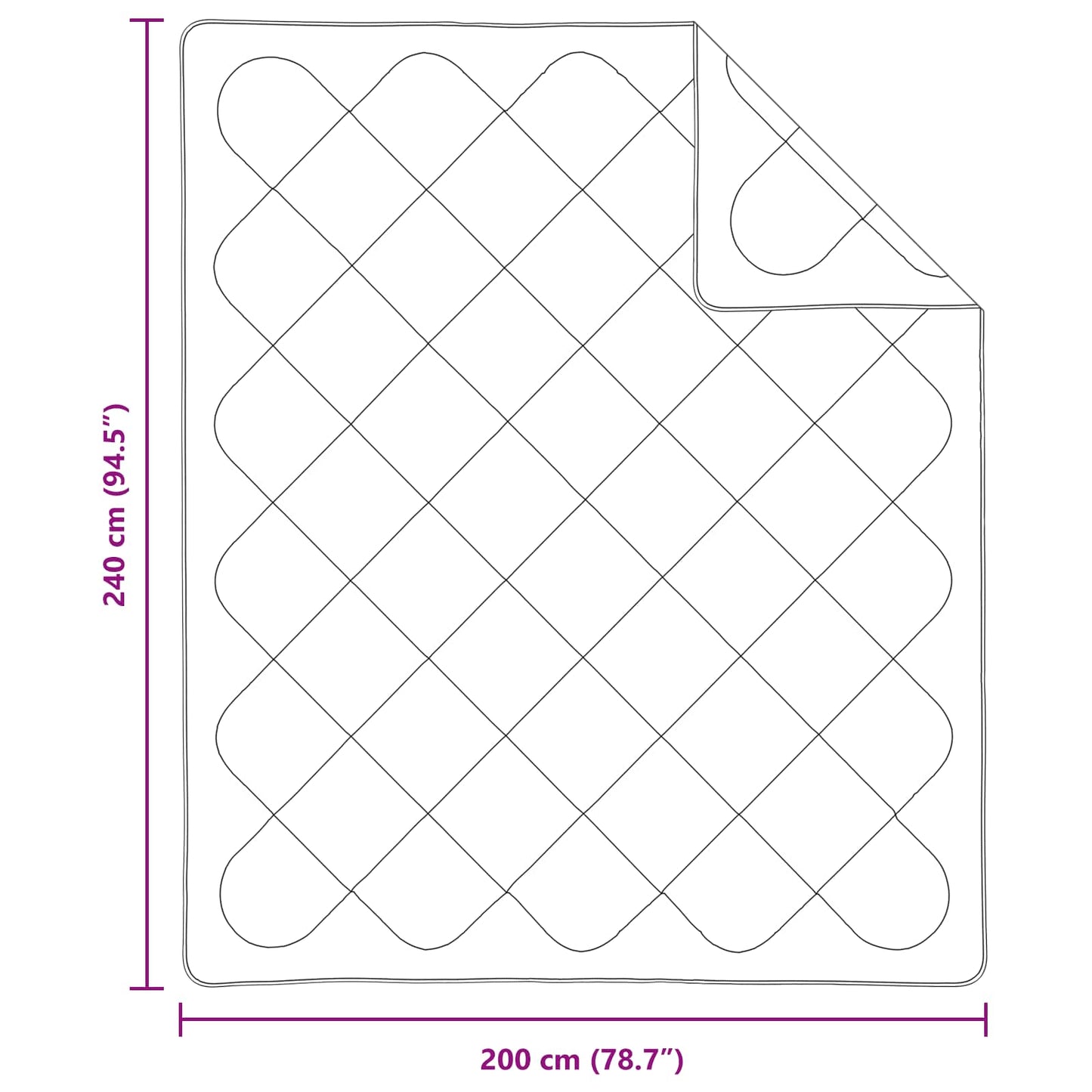 Decke mit Kissen 3 pcs Weiß Mikrofaser und Daunenfedern
