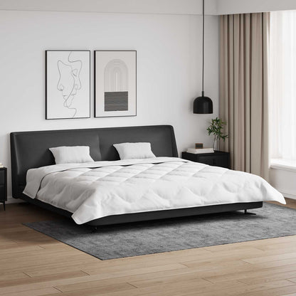 Decke mit Kissen 3 pcs Weiß Mikrofaser und Daunenfedern