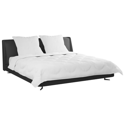 vidaXL Parure de lit 3 pcs Blanc Microfibre et Plumes de duvet