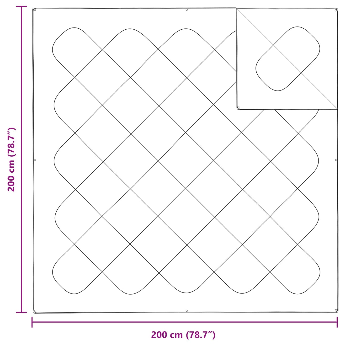Decke mit Kissen mit Kissen 3 pcs Weiß Mikrofaser