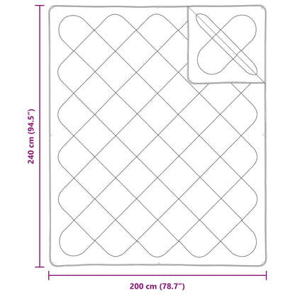 Decke mit Kissen mit Kissen 3 pcs Weiß Mikrofaser