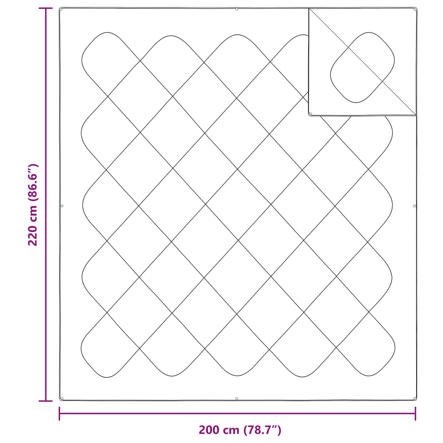 Decke mit Kissen mit Kissen 3 pcs Weiß Mikrofaser