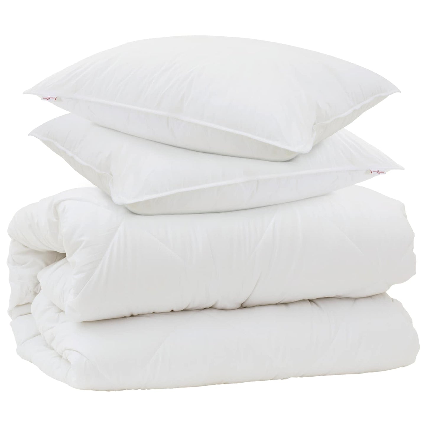 vidaXL Decke mit Kissen mit Kissen 3 pcs Weiß Mikrofaser