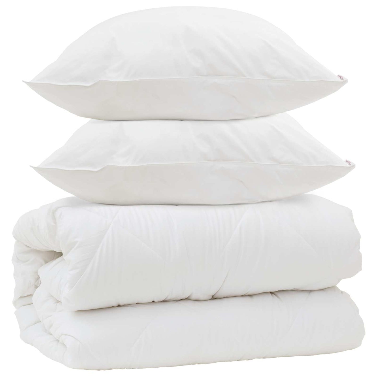 vidaXL Decke mit Kissen mit Kissen 3 pcs Weiß Mikrofaser
