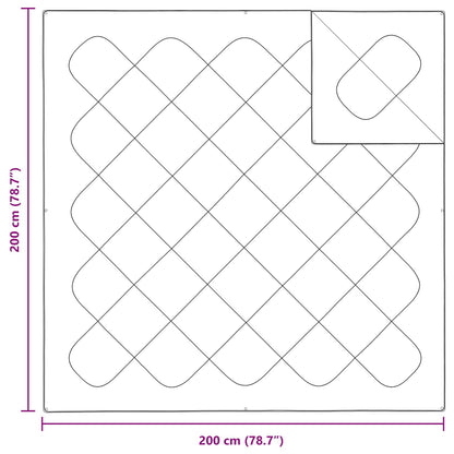 Bettdecke mit Kissen 3 pcs Weiß Mikrofaser