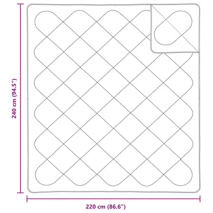 Bettdecke mit Kissen 3 pcs Weiß Mikrofaser