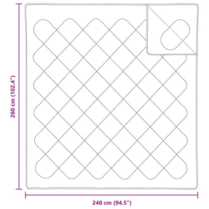 Bettdecke mit Kissen 3 pcs Weiß Mikrofaser