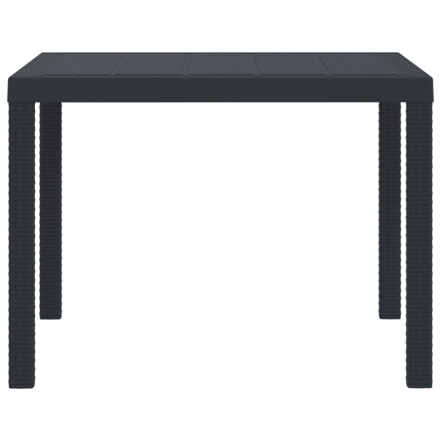 vidaXL Gartentisch Anthrazit 100 x 100 x 73 cm Poly-Rattan