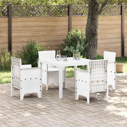 vidaXL Table de jardin blanc 100 x 100 x 73 cm résine tressée