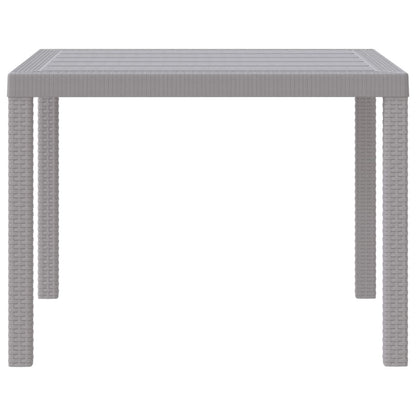 Gartentisch Hellgrau 100 x 100 x 73 cm Poly-Rattan