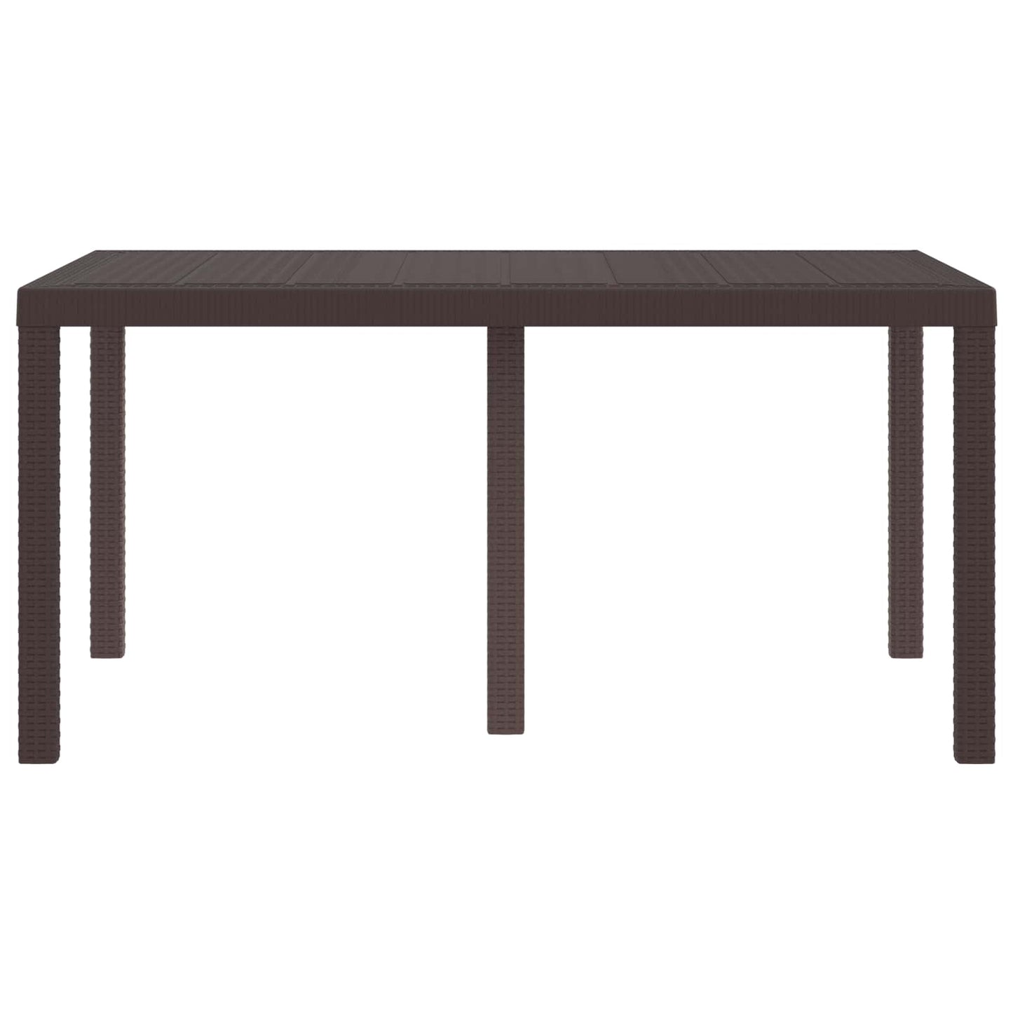 vidaXL Table de jardin marron 150 x 100 x 73 cm résine tressée