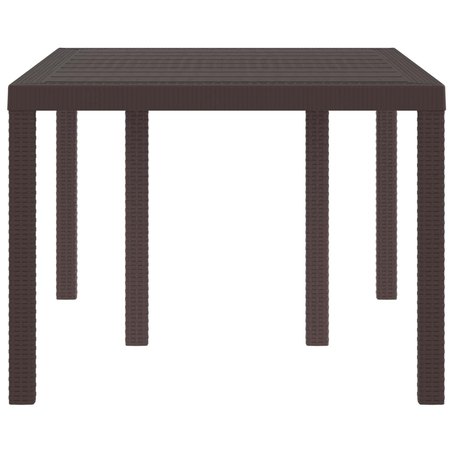 vidaXL Table de jardin marron 150 x 100 x 73 cm résine tressée