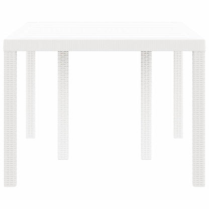 Gartentisch Weiß 150 x 100 x 73 cm Poly-Rattan