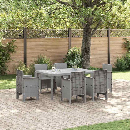 Gartentisch Hellgrau 150 x 100 x 73 cm Poly-Rattan