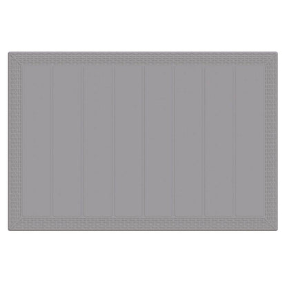 Gartentisch Hellgrau 150 x 100 x 73 cm Poly-Rattan