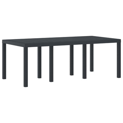 vidaXL Gartentisch Anthrazit 200 x 100 x 73 cm Poly-Rattan