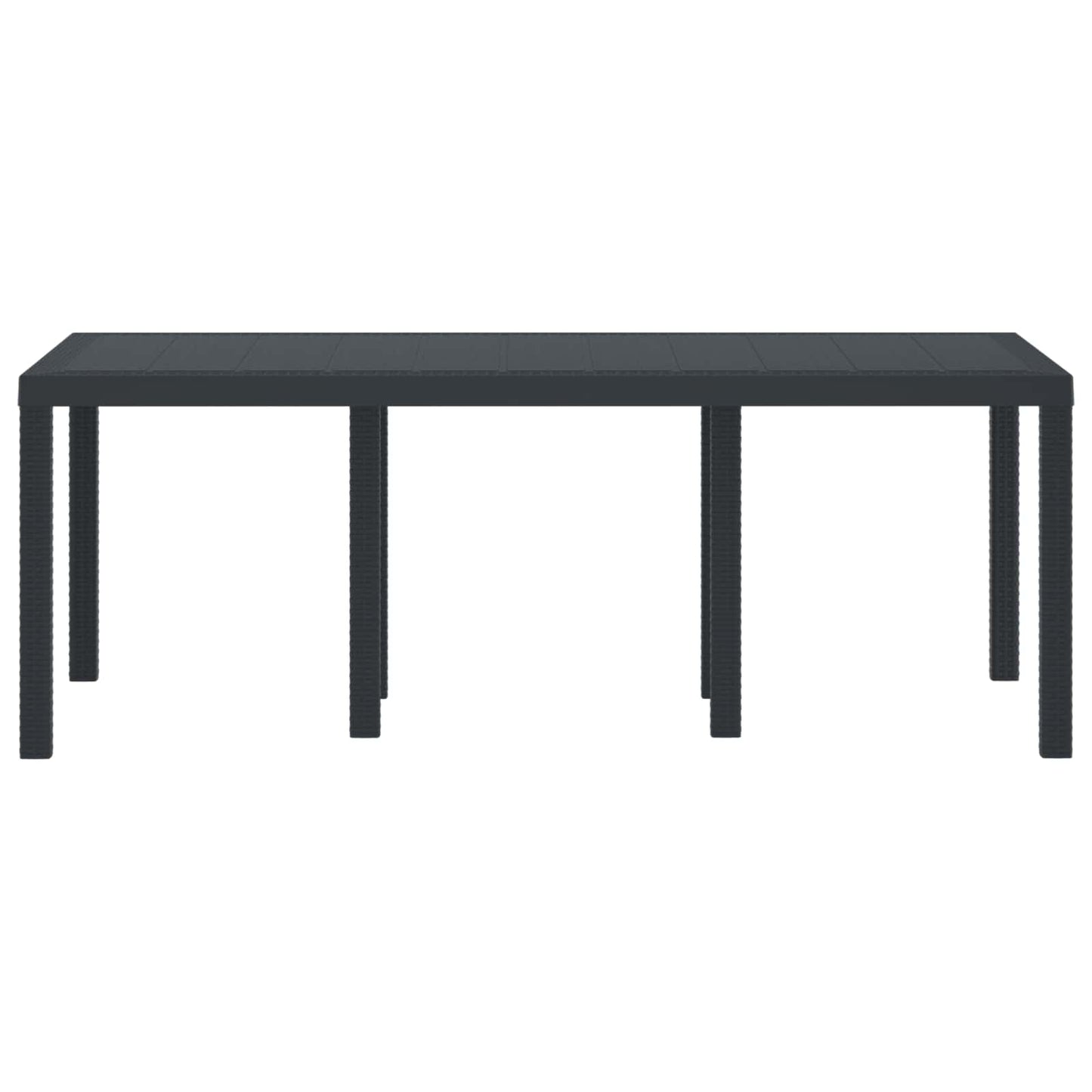 vidaXL Gartentisch Anthrazit 200 x 100 x 73 cm Poly-Rattan