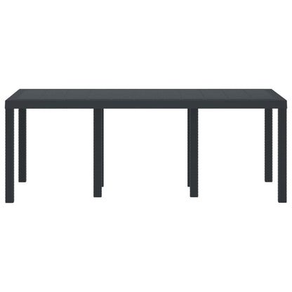 vidaXL Gartentisch Anthrazit 200 x 100 x 73 cm Poly-Rattan