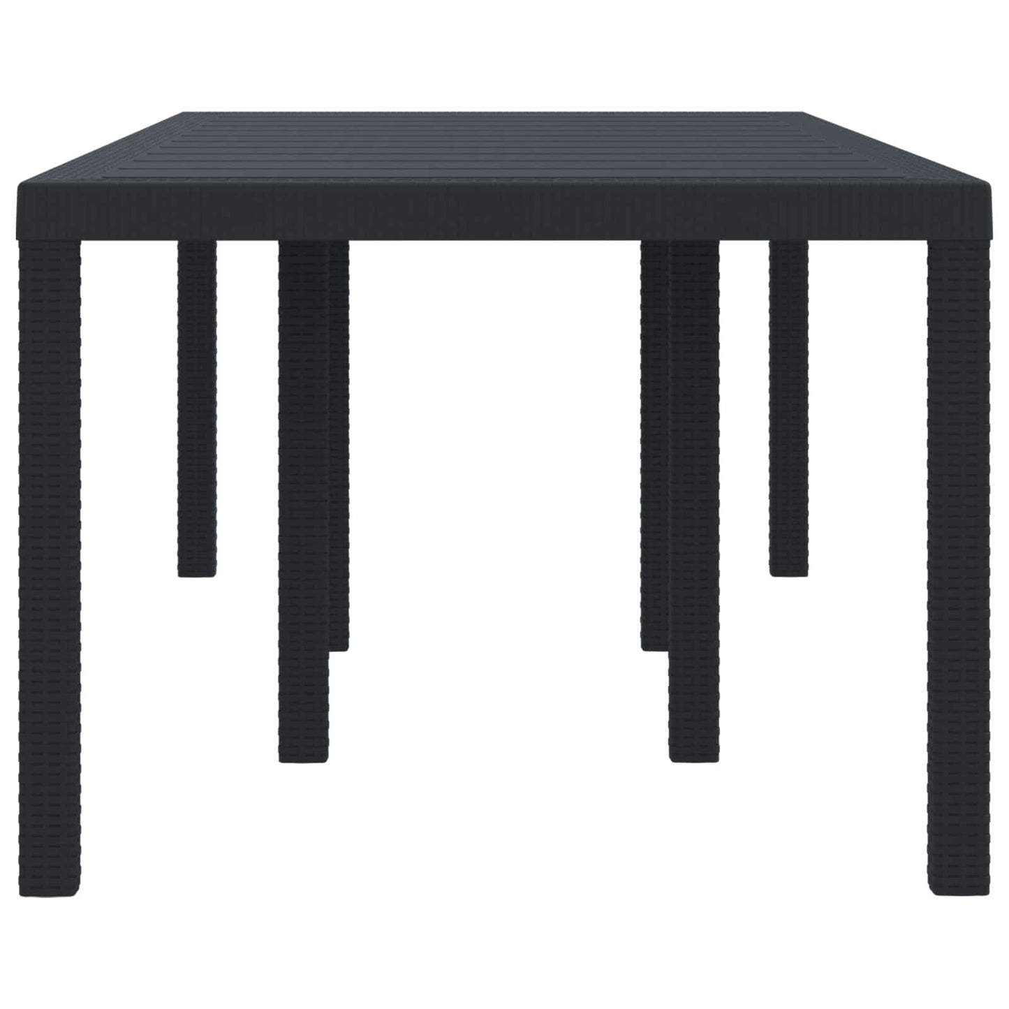 vidaXL Gartentisch Anthrazit 200 x 100 x 73 cm Poly-Rattan