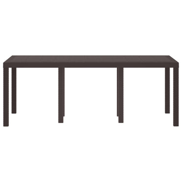 vidaXL Gartentisch Braun 200 x 100 x 73 cm Poly-Rattan