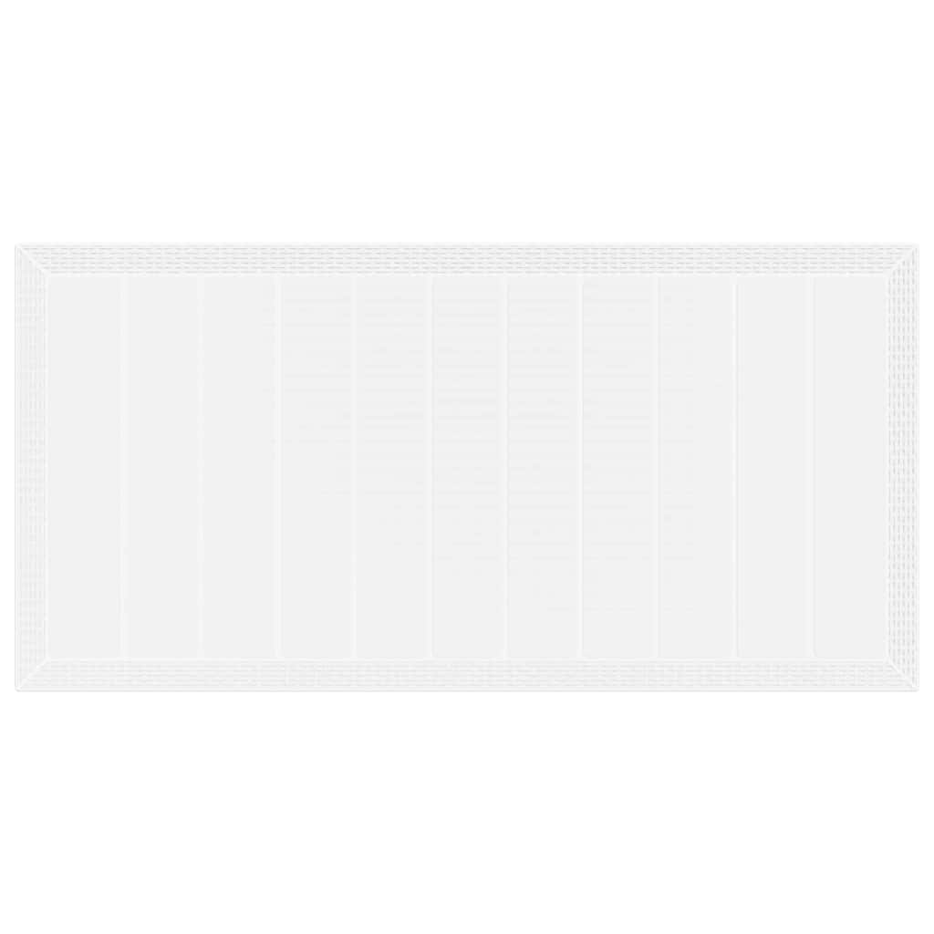 Gartentisch Weiß 200 x 100 x 73 cm Poly-Rattan