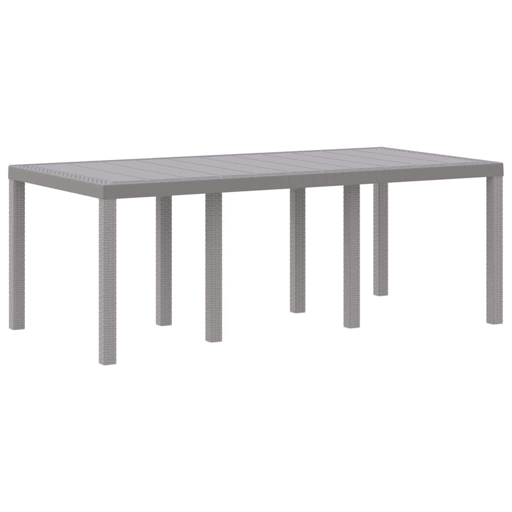 vidaXL Gartentisch Hellgrau 200 x 100 x 73 cm Poly-Rattan
