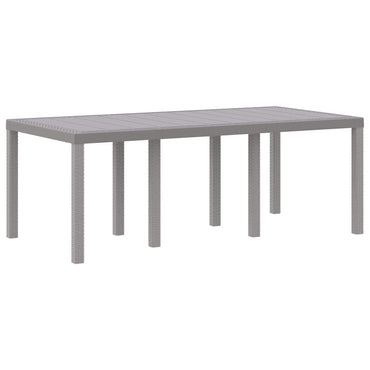 vidaXL Gartentisch Hellgrau 200 x 100 x 73 cm Poly-Rattan