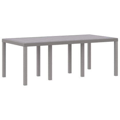 vidaXL Gartentisch Hellgrau 200 x 100 x 73 cm Poly-Rattan