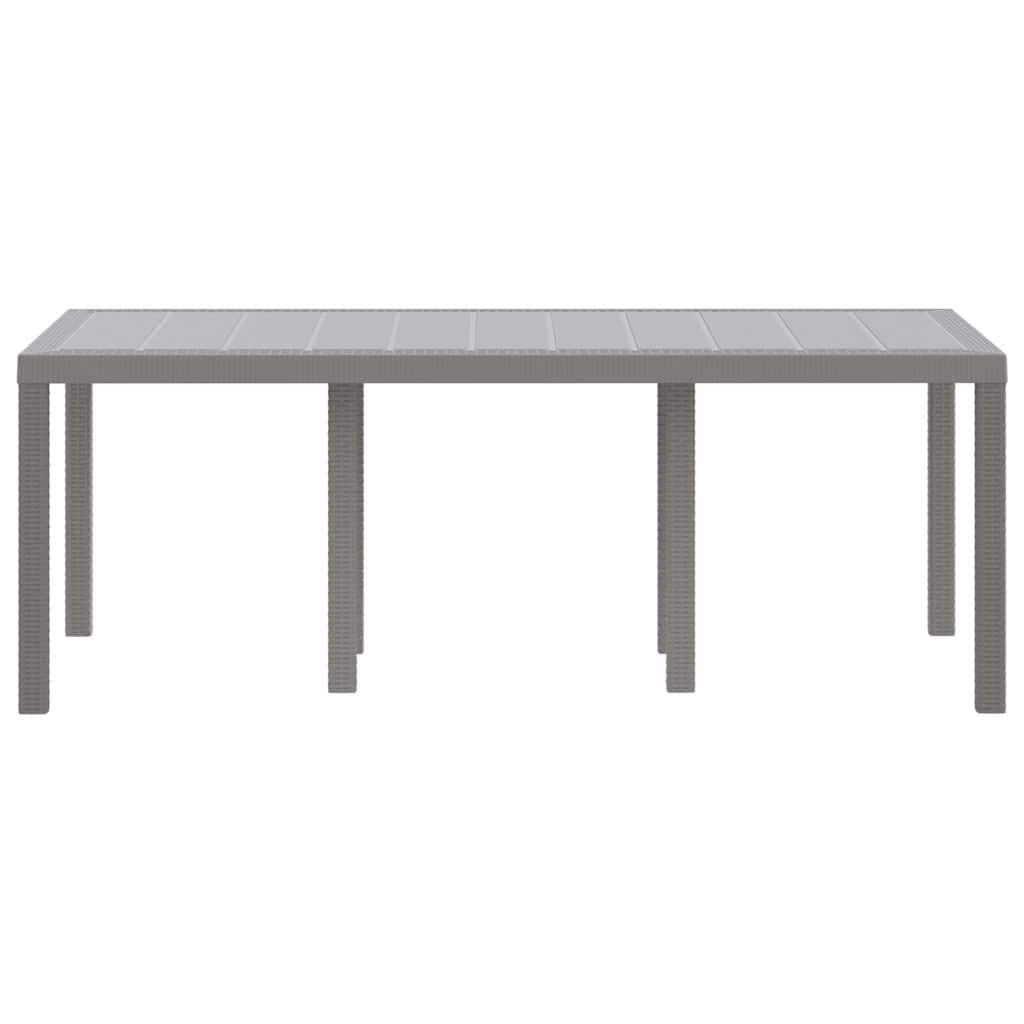 vidaXL Gartentisch Hellgrau 200 x 100 x 73 cm Poly-Rattan
