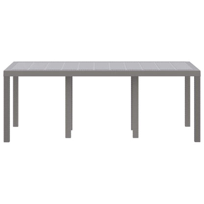 vidaXL Gartentisch Hellgrau 200 x 100 x 73 cm Poly-Rattan