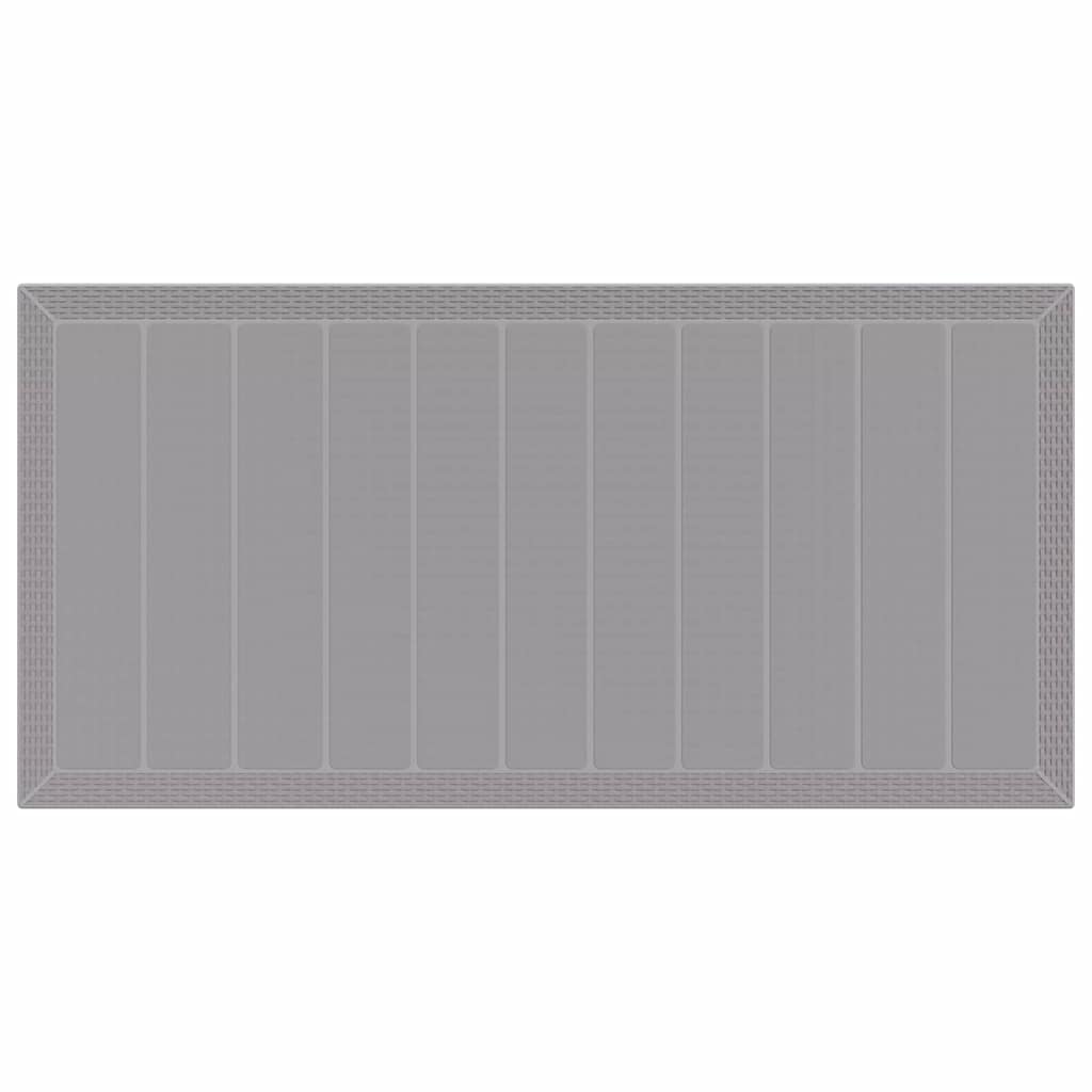 vidaXL Gartentisch Hellgrau 200 x 100 x 73 cm Poly-Rattan