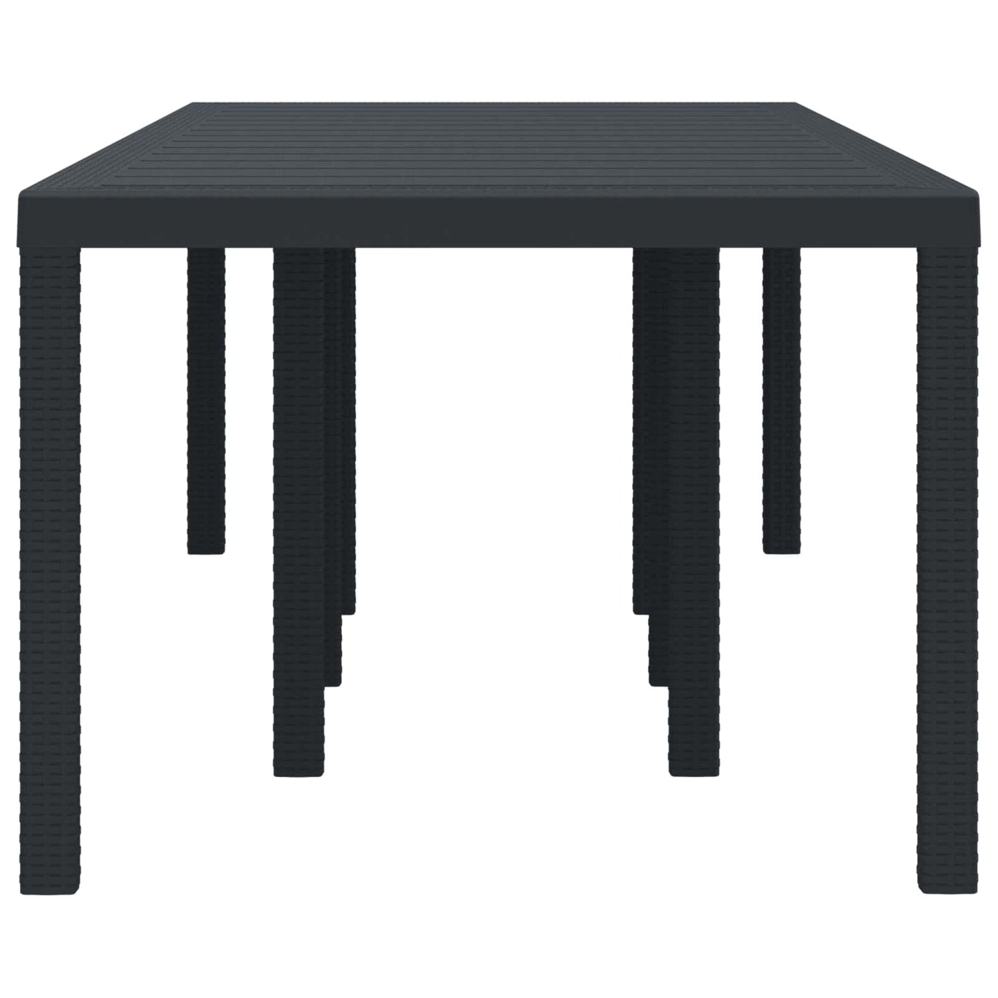 vidaXL Gartentisch Anthrazit 250 x 100 x 73 cm Poly-Rattan