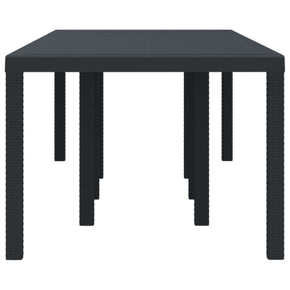 vidaXL Gartentisch Anthrazit 250 x 100 x 73 cm Poly-Rattan