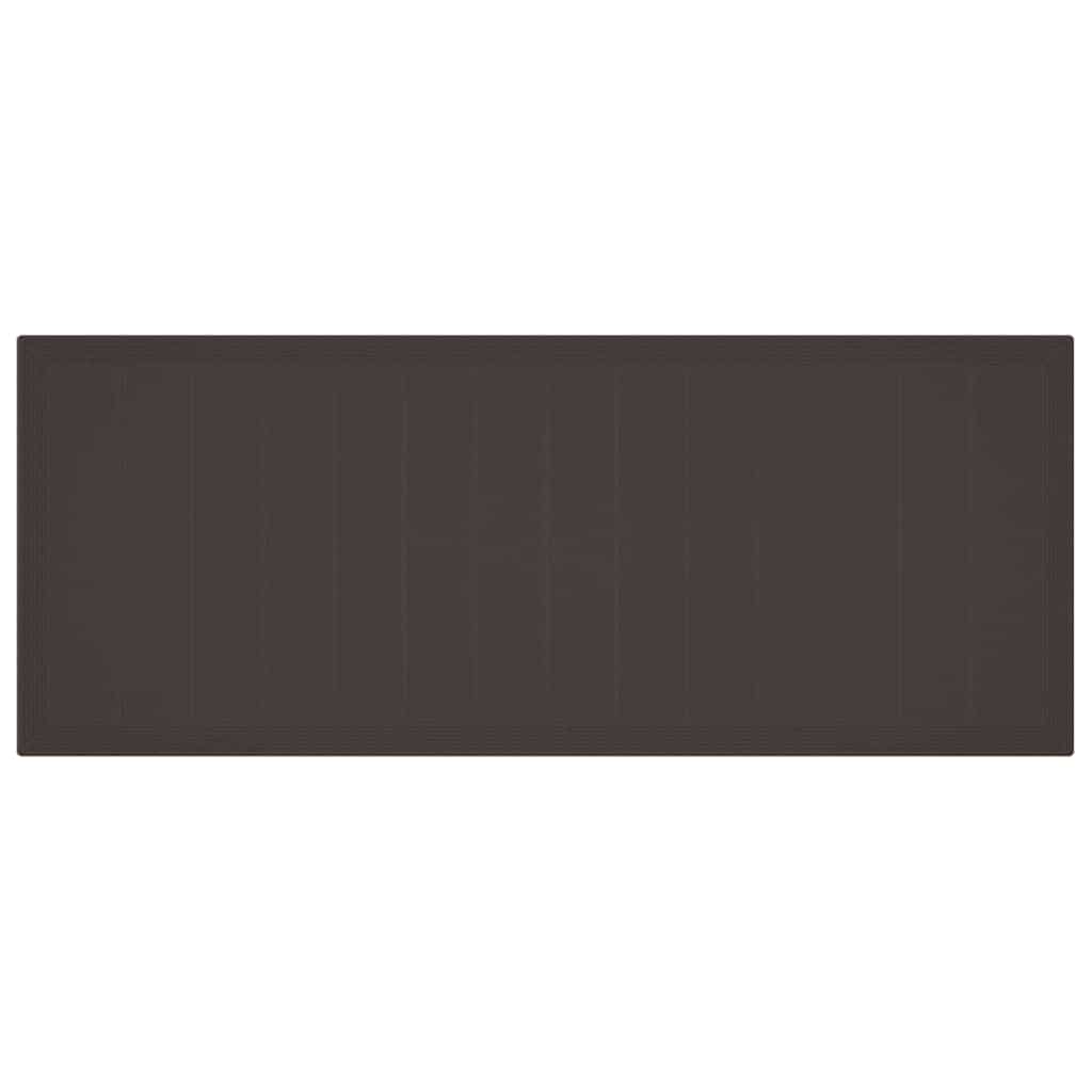 Gartentisch Braun 250 x 100 x 73 cm Poly-Rattan