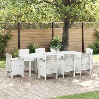 Gartentisch Weiß 250 x 100 x 73 cm Poly-Rattan