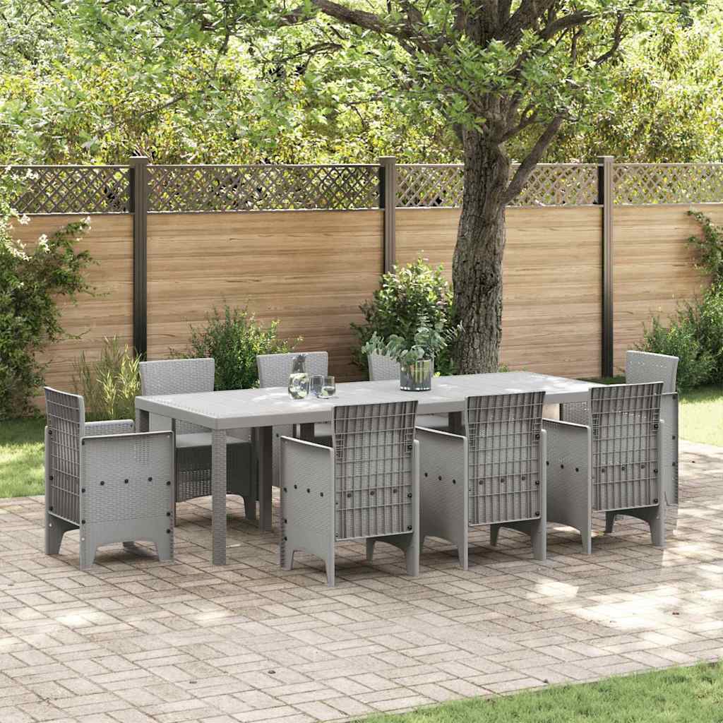 vidaXL Gartentisch Hellgrau 250 x 100 x 73 cm Poly-Rattan