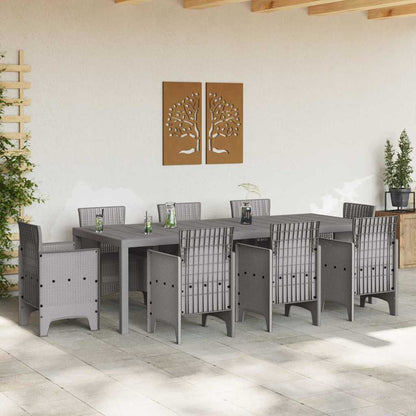 vidaXL Gartentisch Hellgrau 250 x 100 x 73 cm Poly-Rattan