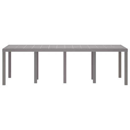 vidaXL Gartentisch Hellgrau 250 x 100 x 73 cm Poly-Rattan