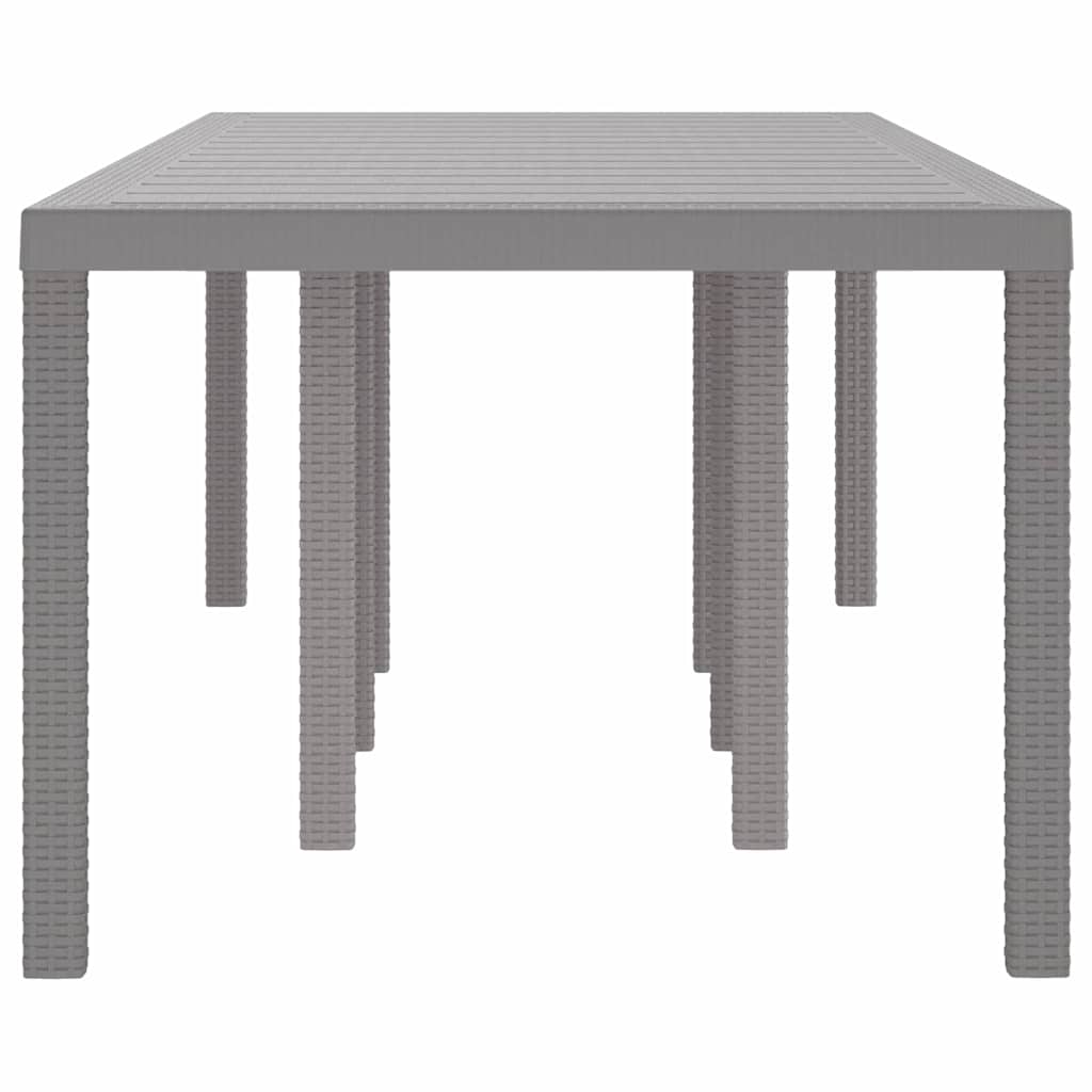 vidaXL Gartentisch Hellgrau 250 x 100 x 73 cm Poly-Rattan