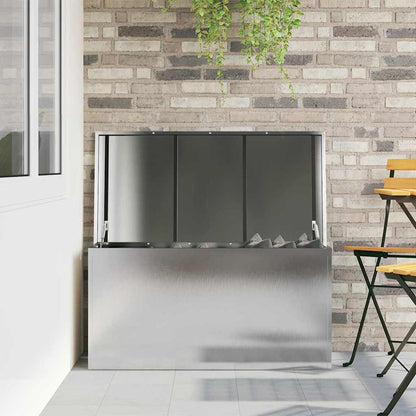 Außenlagerbox Silber 100 x 50,5 x 50 cm Stahl