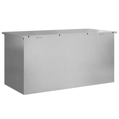 Außenlagerbox Silber 100 x 50,5 x 50 cm Stahl