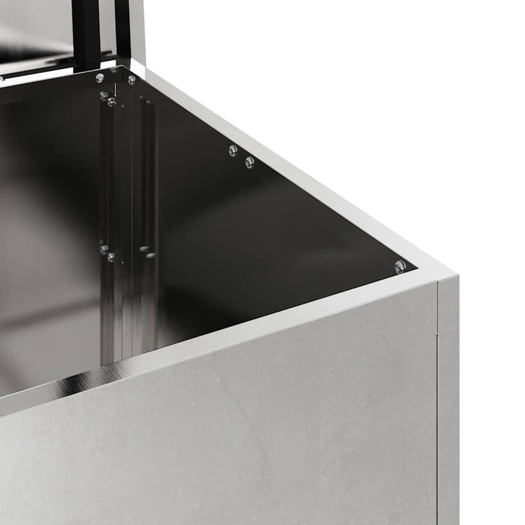 Außenlagerbox Silber 80 x 50,5 x 50 cm Stahl